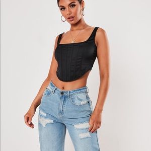 Corset crop top! MISSGUIDED!